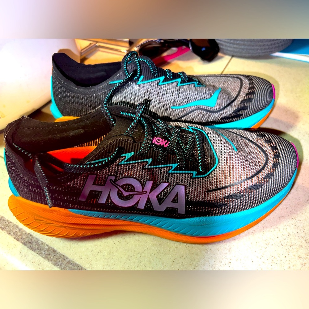 Hoka One One Men's Size 11 Mach X 2 Black Electric Aqua